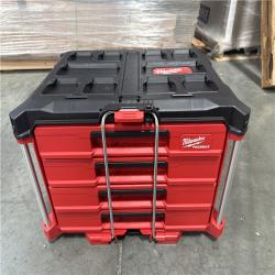 CALIFORNIA AS-IS NEW MILWAUKEE PACKOUT 4-DRAWER TOOL BOX