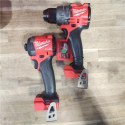HOUSTON LOCATION - AS-IS (APPEARS LIKE NEW) MILWAUKEE FUEL 18V Lithium-Ion Brushless Cordless Hammer Drill and Impact Driver Combo Kit (2-Tool) with 2 Batteries