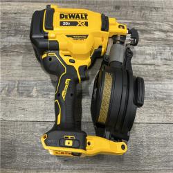 AS-IS DEWALT 20V MAX Lithium-Ion 15-Degree Electric Cordless Roofing Nailer Kit