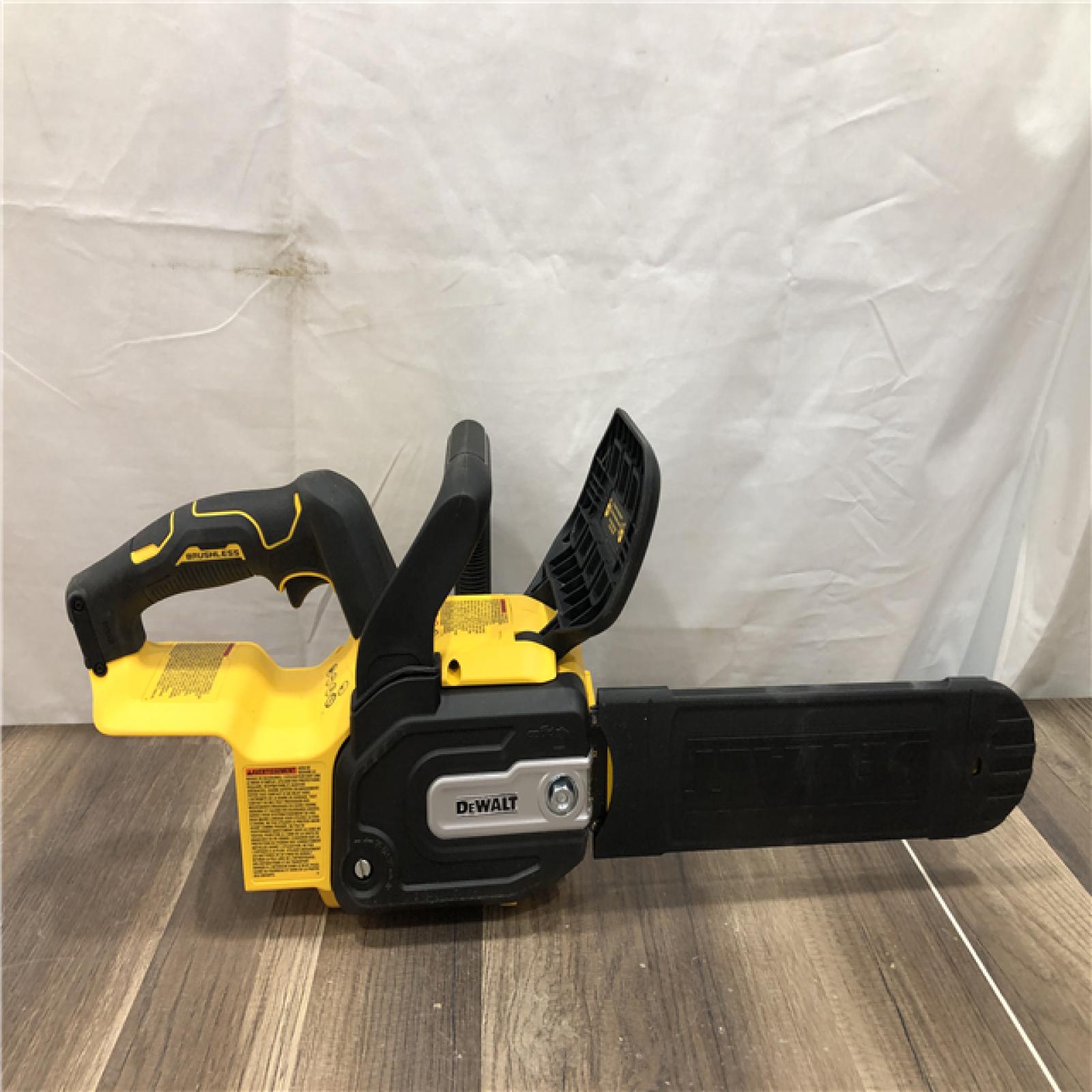 AS-IS DEWALT 20-Volt MAX 12 in. Brushless Cordless Battery Powered Chainsaw Kit