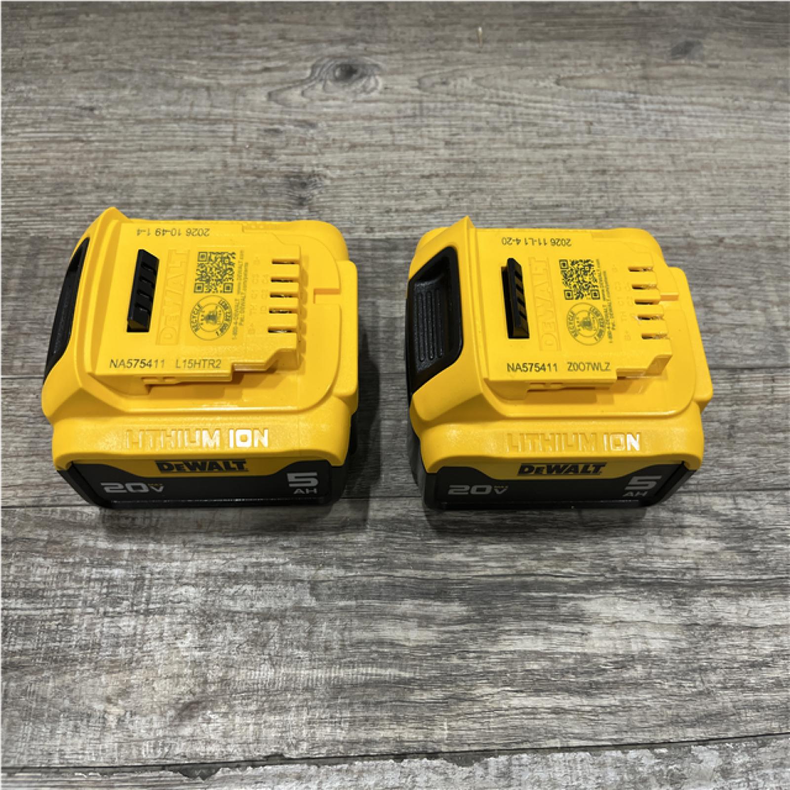 AS-IS DEWALT 20V MAX Lithium-Ion 5.0Ah Battery (2-Pack)