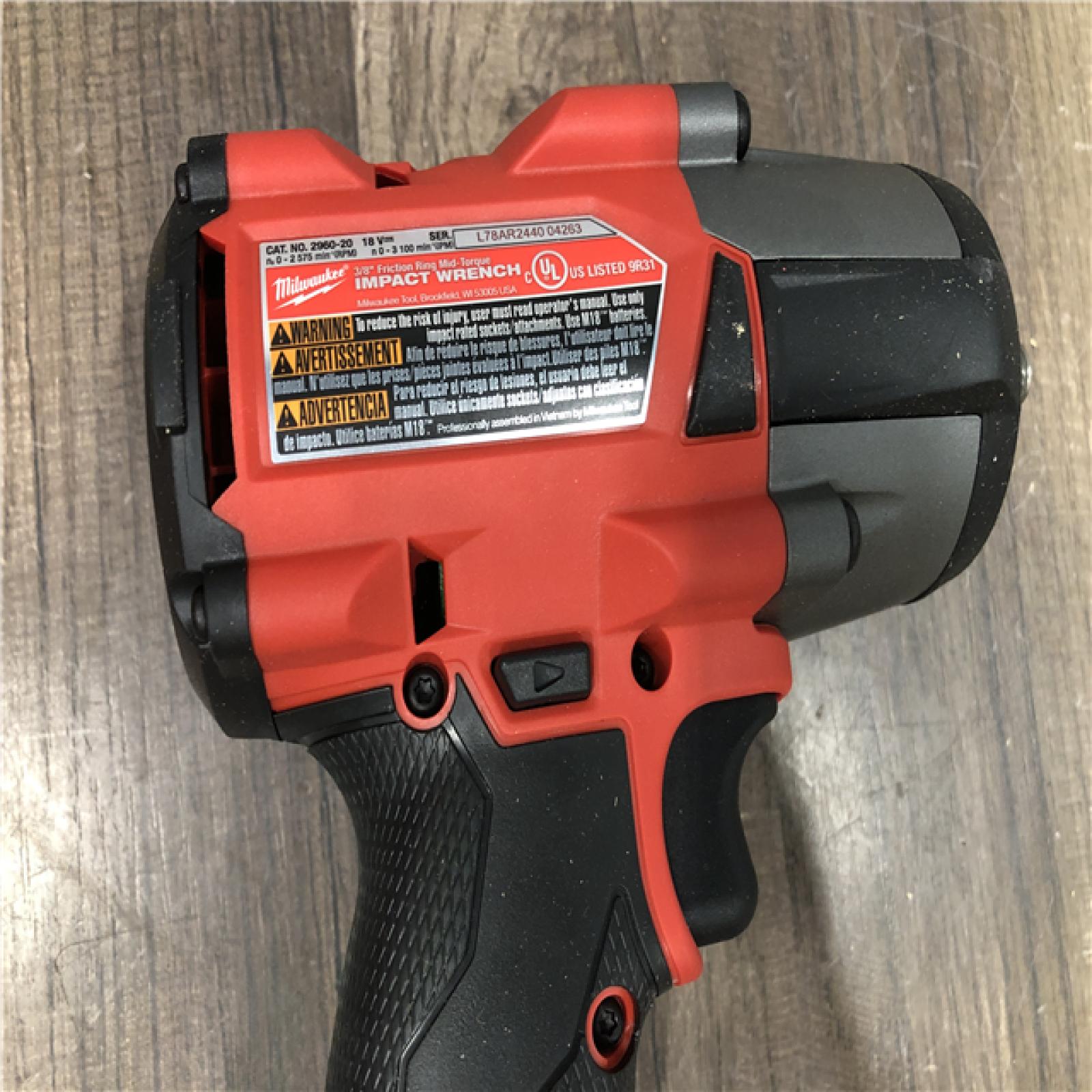 AS-IS Milwaukee FUEL GEN-2 18V Lithium-Ion Mid Torque Brushless Cordless 3/8 in. Impact Wrench with Friction Ring (Tool-Only)