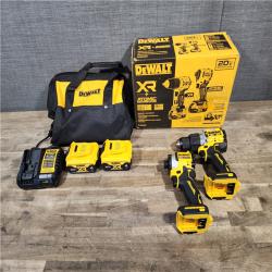 HOUSTON LOCATION - AS-IS DEWALT 20V MAX XR Hammer Drill and ATOMIC Impact Driver 2 Tool Cordless Combo Kit with (2) 4.0Ah Batteries  Charger  and Bag