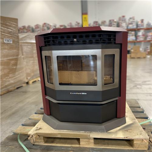 DALLAS LOCATION- Comfortbilt 2,800 sq. ft. Pellet Stove with 55 lbs. Hopper in Burgundy