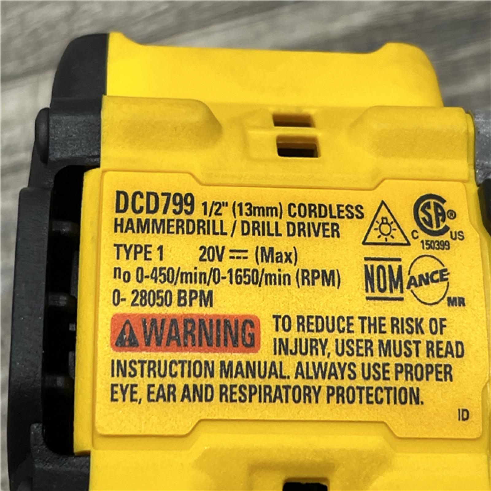 AS-IS DEWALT ATOMIC 20-Volt MAX Brushless Cordless 1/2 in. Hammer Drill (Tool-Only)