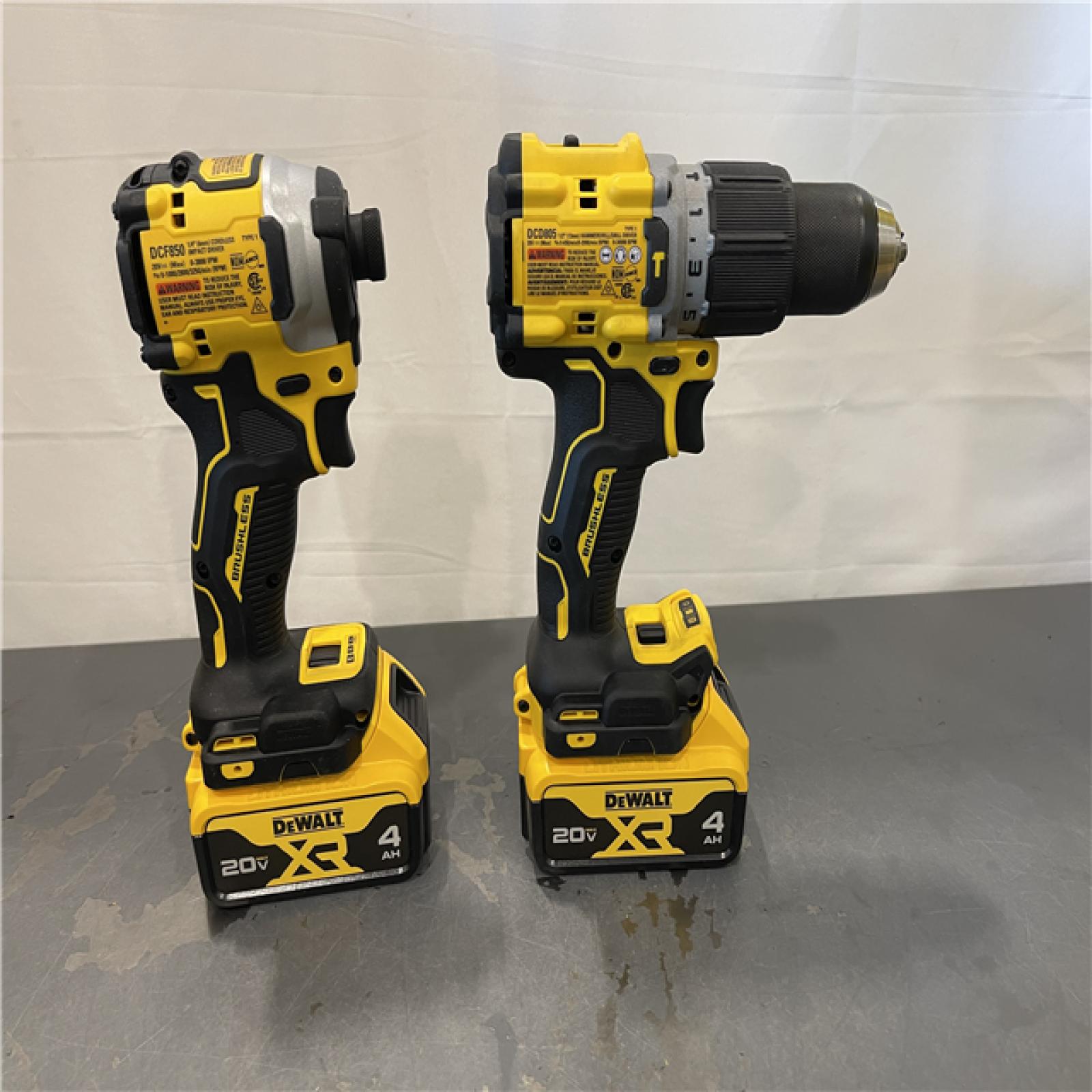 AS-IS - DEWALT 20V MAX XR Hammer Drill and ATOMIC Impact Driver 2 Tool Cordless Combo Kit