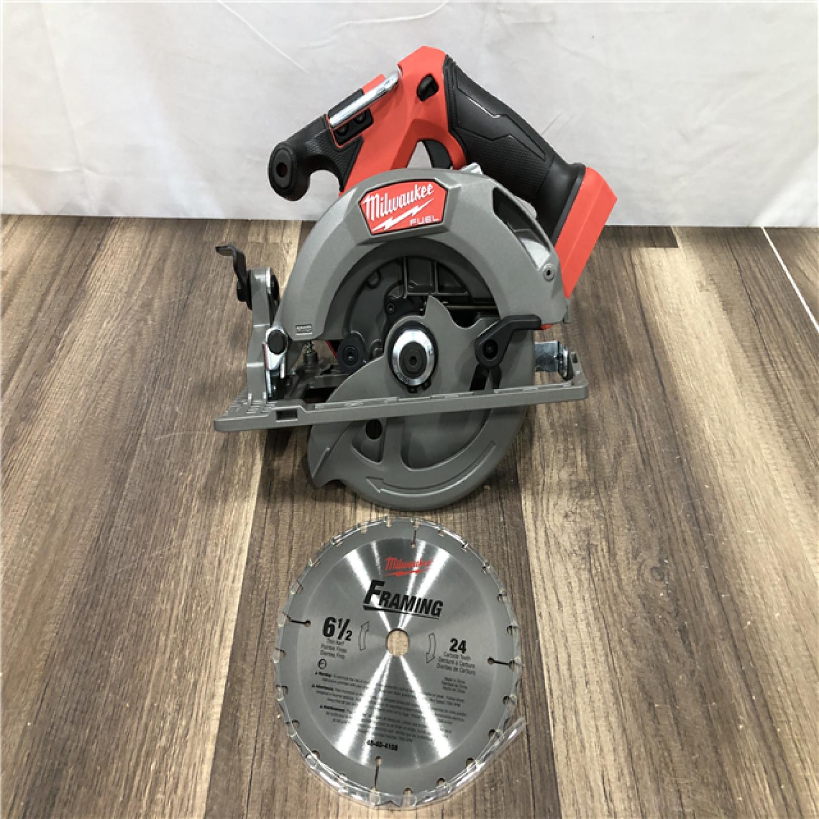 AS-IS Milwaukee FUEL 18V Lithium-Ion Brushless Cordless 6-1/2 in. Circular Saw (Tool-Only)
