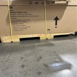 DALLAS LOCATION - Husky Tool Storage 72 in. W Standard Duty Gloss Blue Mobile Workbench Tool Chest