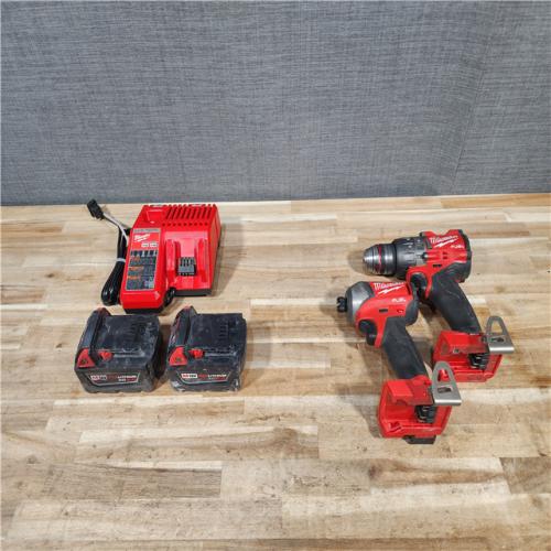 HOUSTON LOCATION - AS-IS MILWAUKEE 2 TOOL COMBO KIT W/ (2) BATTERY & CHARGER