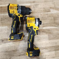 HOUSTON LOCATION - AS-IS (APPEARS LIKE NEW) DEWALT 20V Lithium-Ion Cordless 2-Tool Combo Kit with 20V/60V FLEXVOLT 9 Ah Battery  4 Ah Battery and Charger