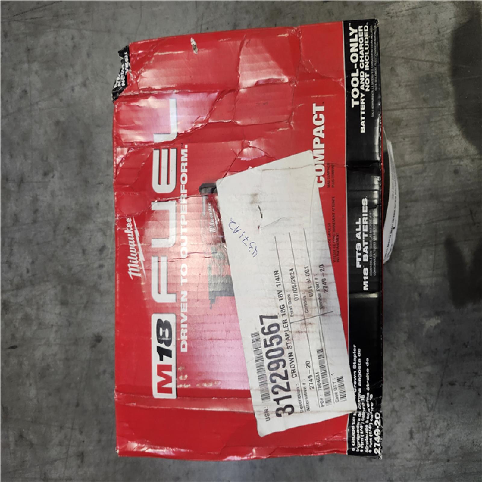 NEW! - Milwaukee M18 FUEL 18-Volt Lithium-Ion Brushless Cordless 18-Gauge 1/4 in. Narrow Crown Stapler (Tool-Only)