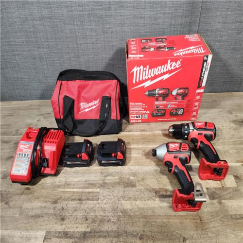 HOUSTON LOCATION - AS-IS Milwaukee 18V Cordless Brushed 2-Tool Drill/Driver and Impact Driver Kit