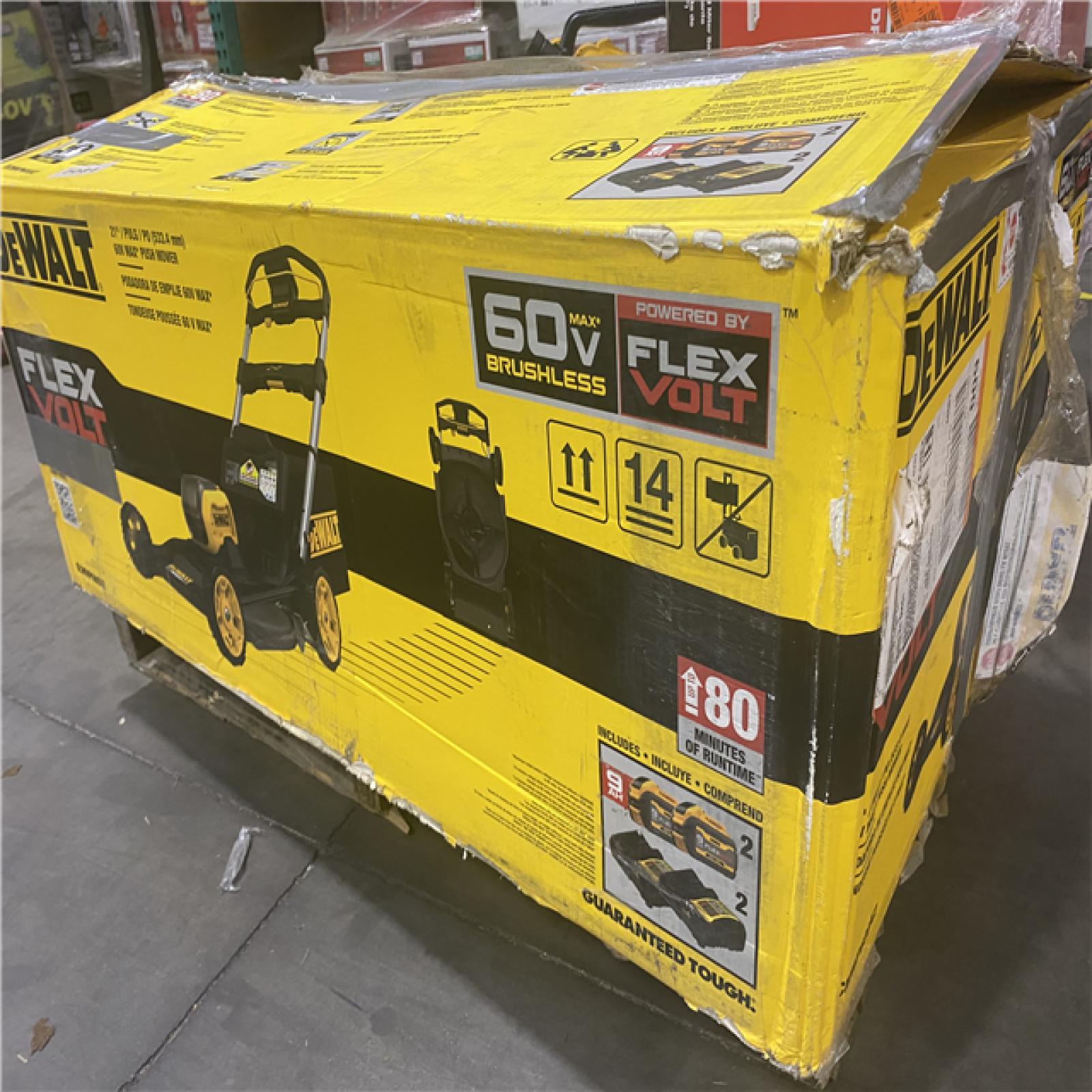 As-Is- FLEXVOLT 1x60V MAX 21 in. Cordless Battery Powered Push Lawn Mower Kit with (2) 9.0 Ah Batteries and Chargers