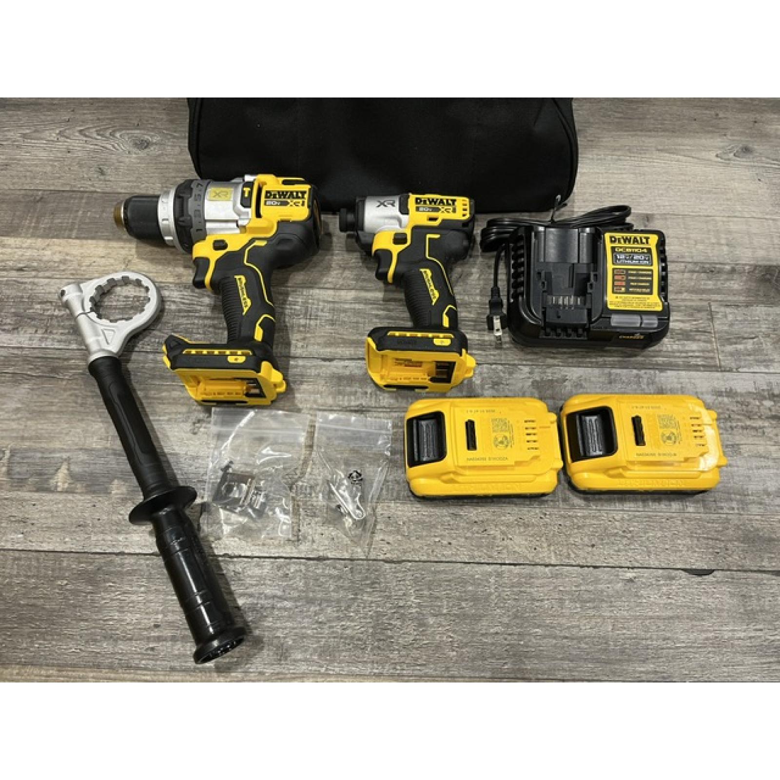 AS-IS DEWALT 20V XR Lithium-Ion Cordless Brushless 1/2 in. Drill/Driver Kit