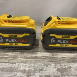 AS-IS DEWALT FLEXVOLT 20V/60V MAX Lithium-Ion 6.0Ah Battery Pack (2 Pack)