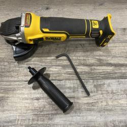 AS-IS DEWALT 20V MAX XR Cordless Brushless 4.5 in. Slide Switch Small Angle Grinder with Kickback Brake (Tool Only)