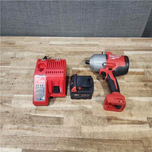 HOUSTON LOCATION - AS - IS Milwaukee M18 18-Volt Lithium-Ion Brushless 1/2 in. High Torque Impact Wrench with Friction Ring COMBO KIT