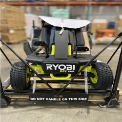 DALLAS LOCATION- AS-IS RYOBI R1 80V HP Electric 30 in. Riding Lawn Mower with 14 Ah Battery and Charger