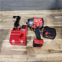 Houston Location AS-IS Milwaukee FUEL 18V Lithium-Ion Brushless Cordless 1/2 in. Impact Wrench w/Friction Ring Kit