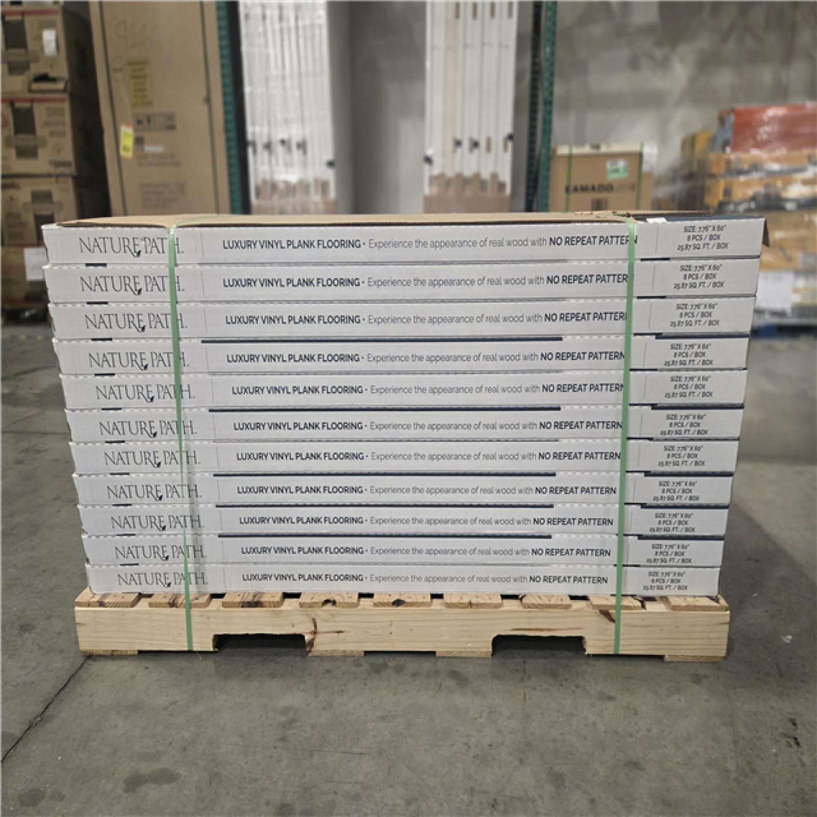 DALLAS LOCATION - NATURE PATH VINYL SHADOW OAK PALLET-(55 CASES)
