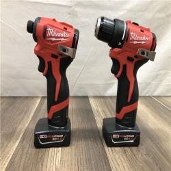AS-IS Milwaukee 12-Volt Lithium-Ion Brushless Cordless Subcompact Drill and Impact Driver Combo Kit