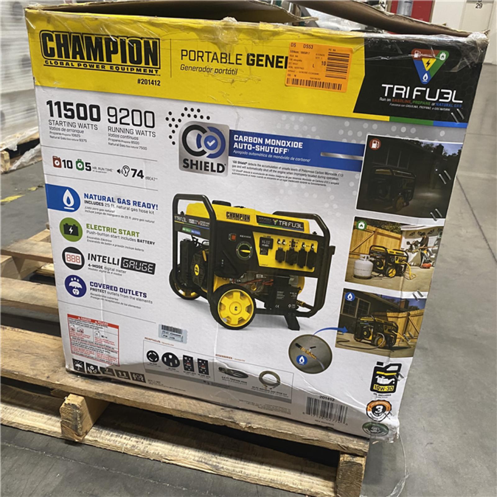 Dallas Location - As-Is Champion Power Equipment 11 500/9200-Watt Portable Generator