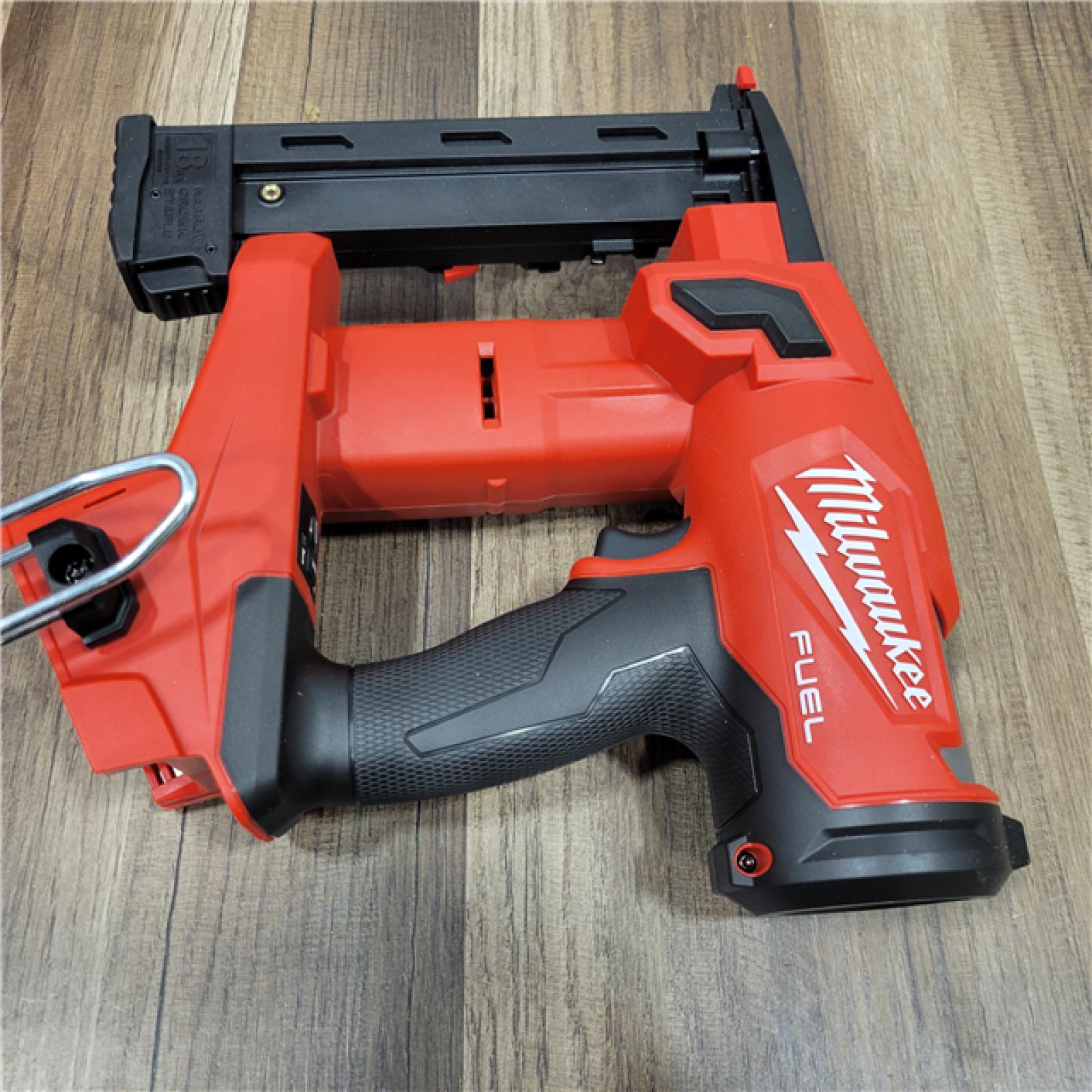 AS-IS MILWAUKEE M18 FUEL 18-Volt Lithium-Ion Brushless Cordless 18-Gauge 1/4 in. Narrow Crown Stapler (Tool-Only)