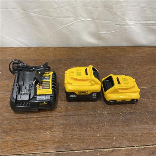 AS-IS DEWALT 20V MAX Lithium-Ion 6.0Ah and 4.0Ah Battery and Charger Starter Kit