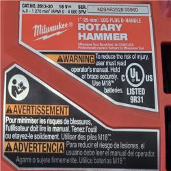 AS-IS Milwaukee 18V Lithium-Ion Brushless Cordless 1 in. SDS-Plus D-Handle Rotary Hammer (Tool-Only)