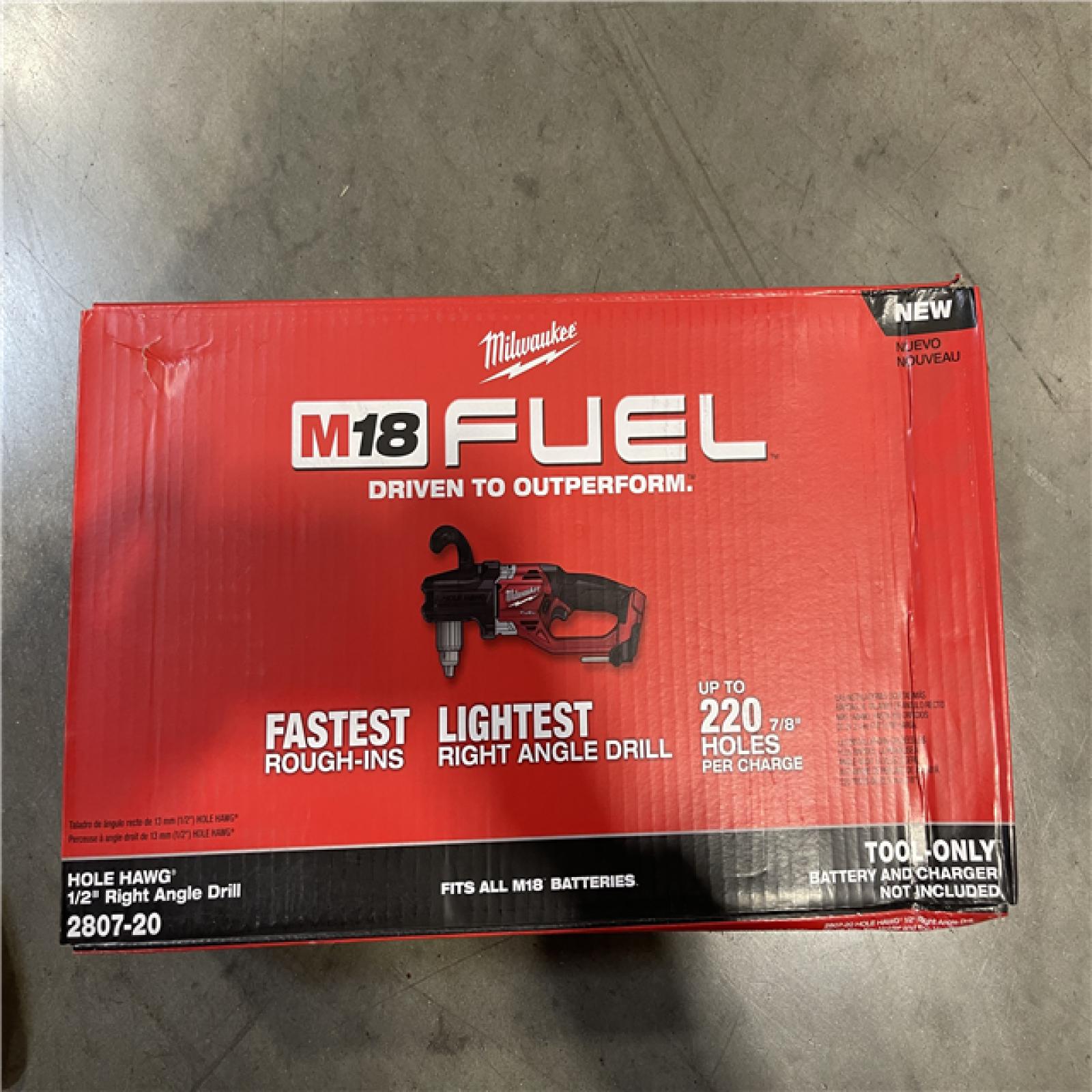 NEW! - Milwaukee M18 FUEL GEN II 18V Lithium-Ion Brushless Cordless 1/2 in. Hole Hawg Right Angle Drill (Tool-Only)