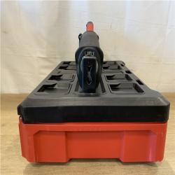 AS-IS MILWAUKEE M18 FUEL18V Lithium-Ion Brushless Cordless SAWZALL Reciprocating Saw with PACKOUT Tool-Box  (1) 5.0 Battery  and Charger