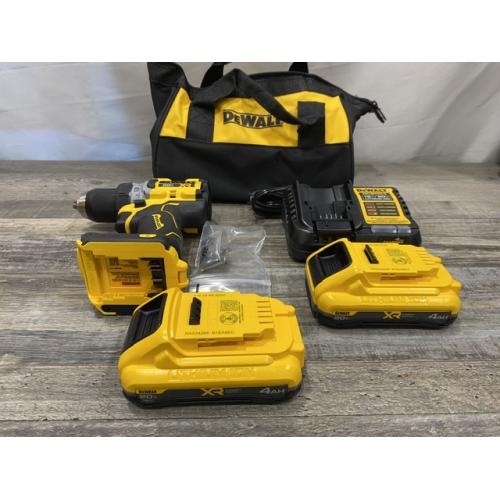 AS-IS DEWALT 20V XR Lithium-Ion Cordless Brushless 1/2 in. Drill/Driver Kit