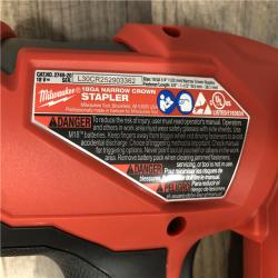 AS-IS Milwaukee FUEL 18-Volt Lithium-Ion Brushless Cordless 18-Gauge 1/4 in. Narrow Crown Stapler (Tool-Only)