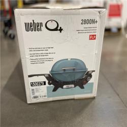 NEW! - Weber Q 2800N+ Portable Liquid Propane Gas Grill in Sky Blue