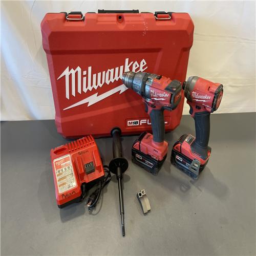 AS-IS - MILWAUKEE FUEL 18V Lithium-Ion Brushless Cordless Hammer Drill and Impact Driver Combo Kit