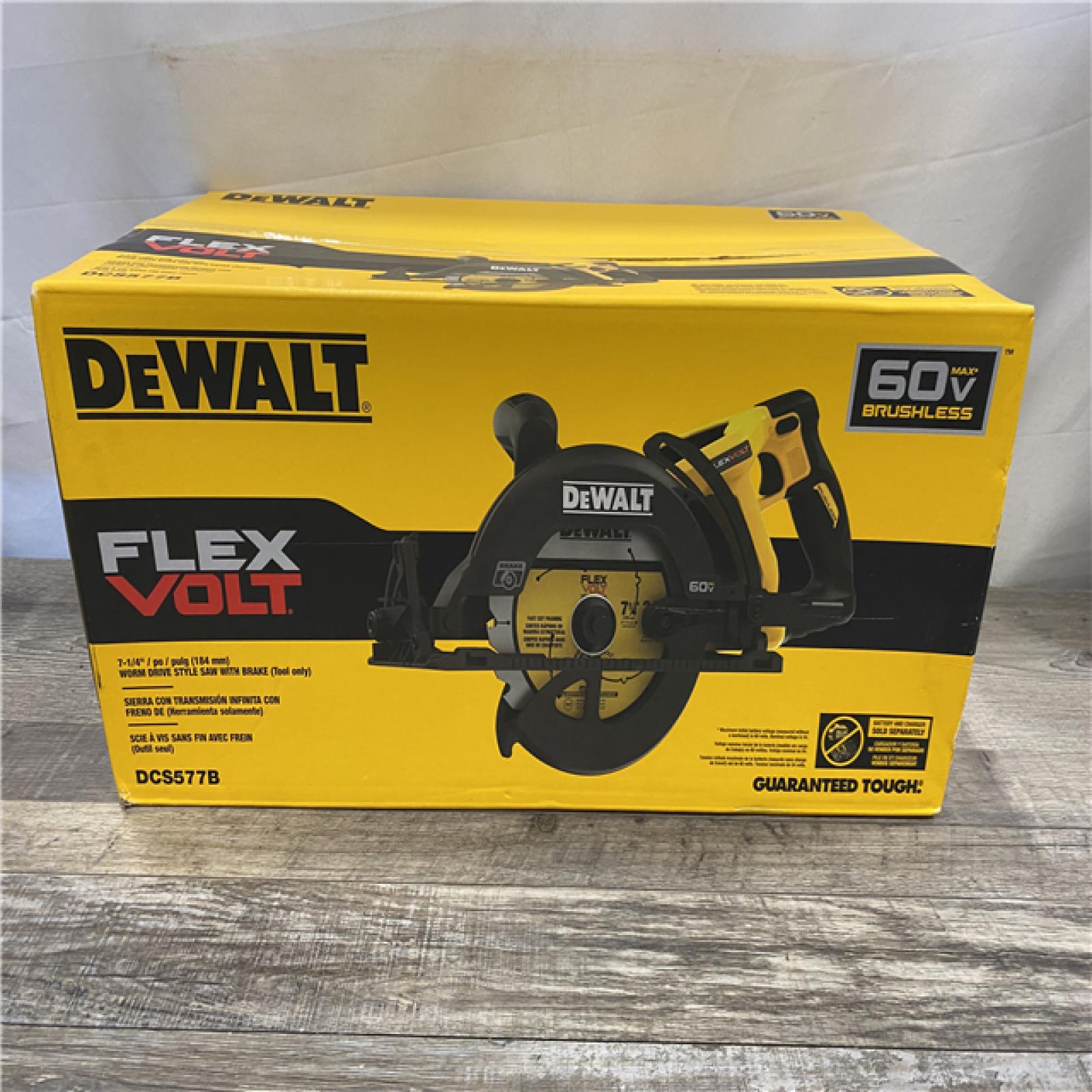 NEW - DEWALT FLEXVOLT 60V MAX Cordless Brushless 7-1/4 in. Wormdrive Style Circular Saw (Tool Only)