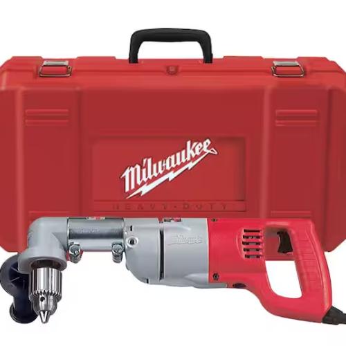 NEW!- Milwaukee 7 Amp Corded 1/2 in. Corded Right-Angle Drill Kit with Hard Case