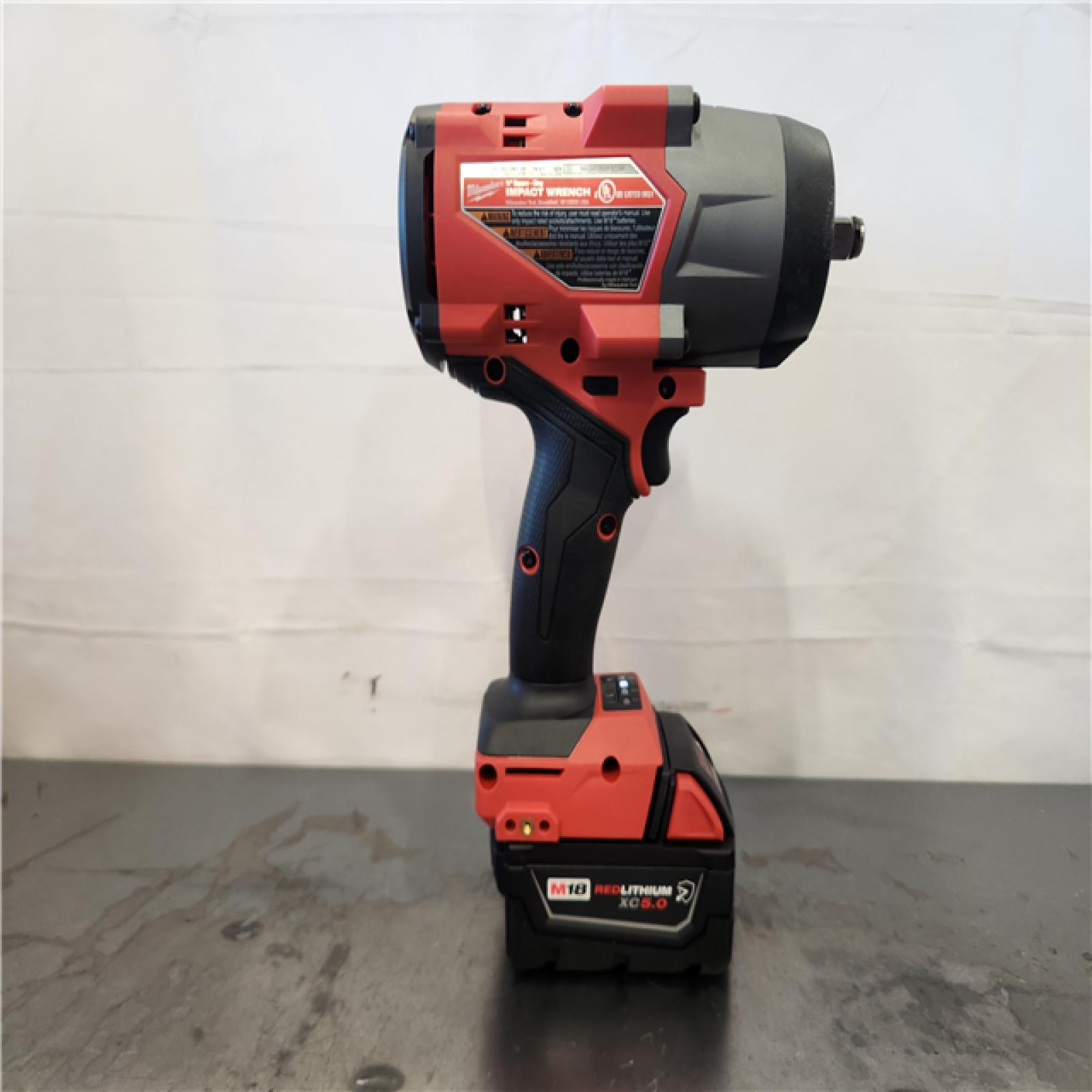 AS-IS- Milwaukee FUEL 18V Lithium-Ion Brushless Cordless 1/2 in. Impact Wrench w/Friction Ring Kit