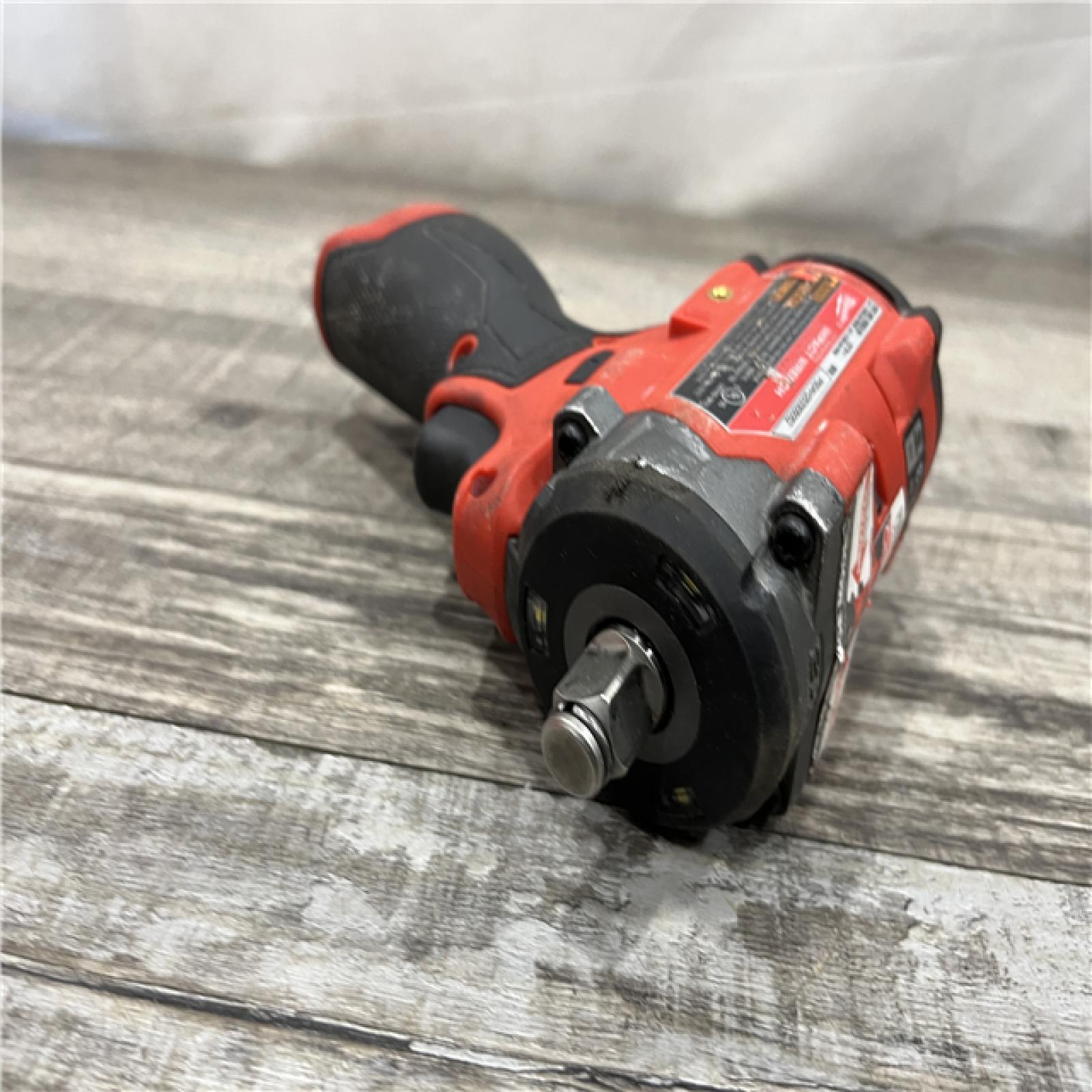 AS-IS Milwaukee FUEL 12V Lithium-Ion Brushless Cordless Stubby 1/2 in. Impact Wrench (Tool-Only)