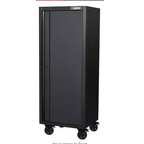 DALLAS LOCATION -  Tool Storage 27 in. W x 23 in. D Heavy Duty Matte Black 4-Shelf Rolling Side Tool Locker