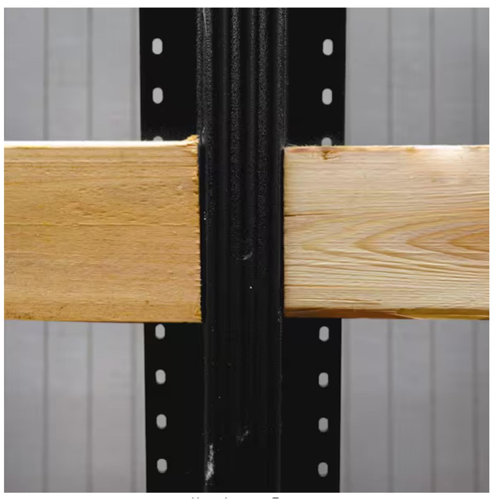 DALLAS LOCATION - LIFETIME STEEL POST 4 in. x 7-1/2 ft. Powder Coated Black Galvanized Steel with Top Plate for In-Ground Line Applications Metal Fence Post PALLET-(48 UNITS)