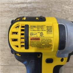 AS-IS DEWALT 20-Volt MAX Lithium-Ion Cordless Combo Kit (4-Tool) with (2) Batteries 3.0Ah  Charger and Tool Bag
