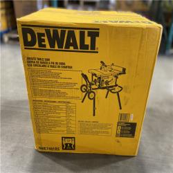 AS-IS - DEWALT 15 Amp Corded 10 in. Job Site Table Saw with Rolling Stand