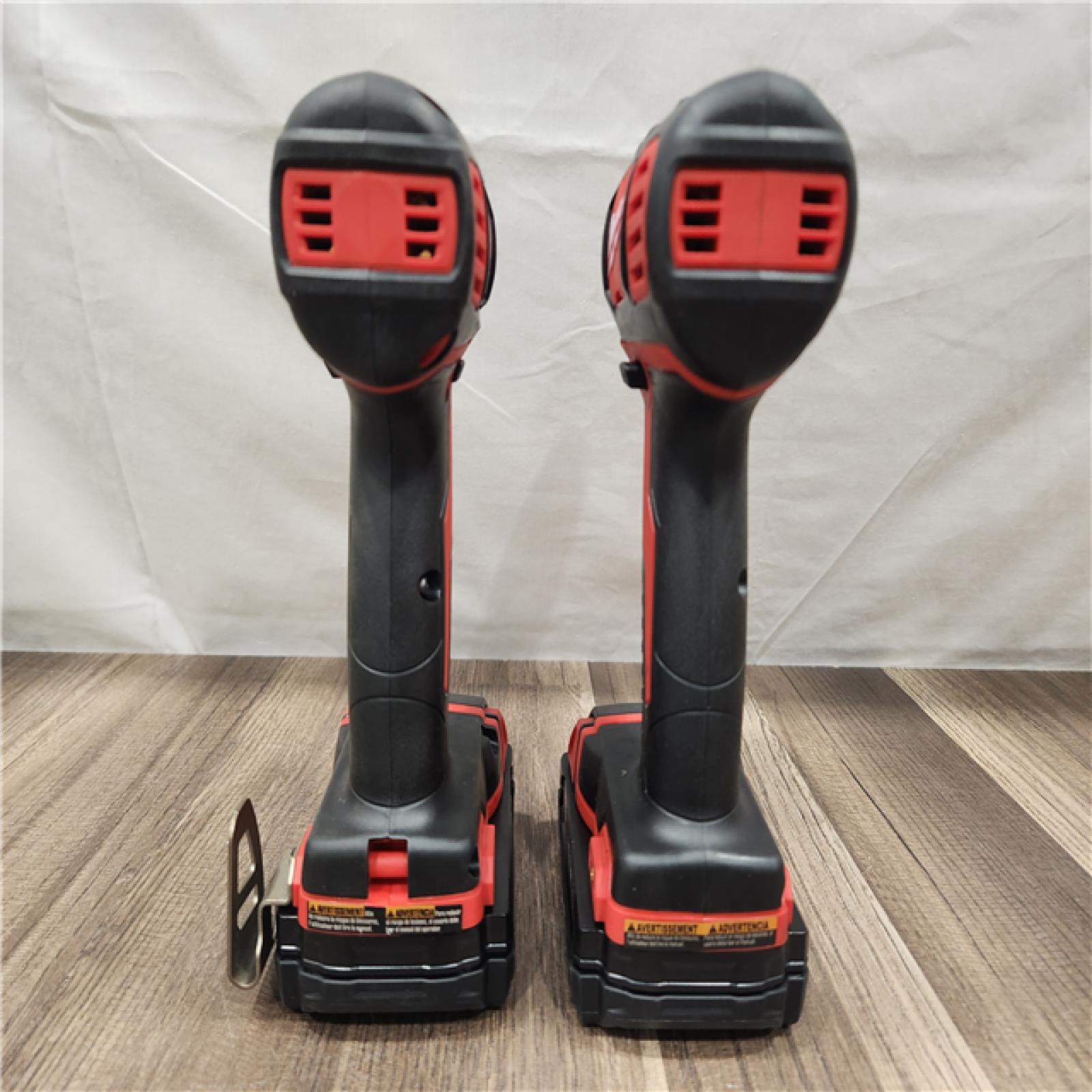 AS-IS- Milwaukee 18V Cordless Brushed 2-Tool Drill/Driver and Impact Driver Kit