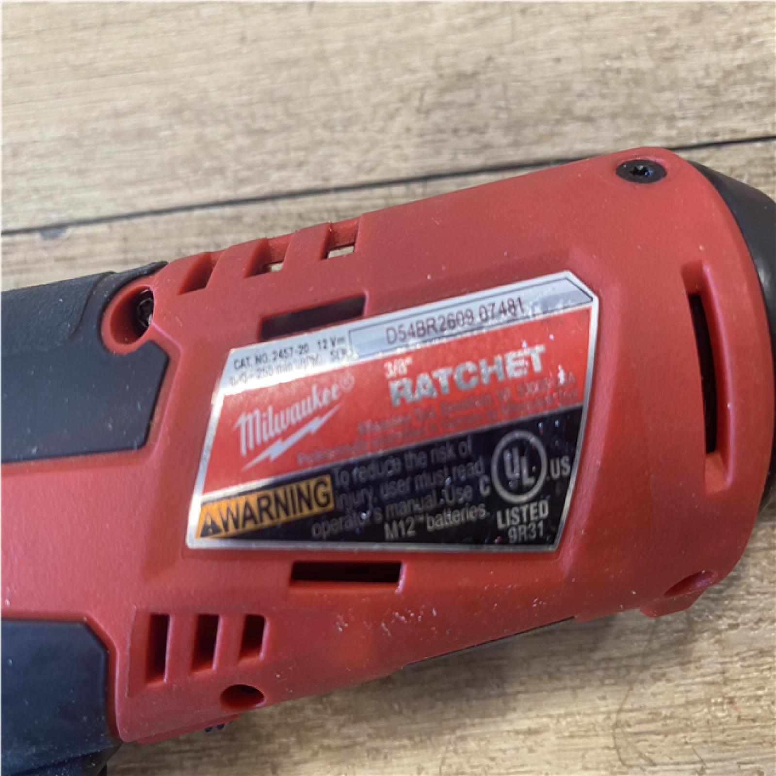 AS-IS Milwaukee 12V Lithium-Ion Cordless 3/8 in. Ratchet (Tool-Only)