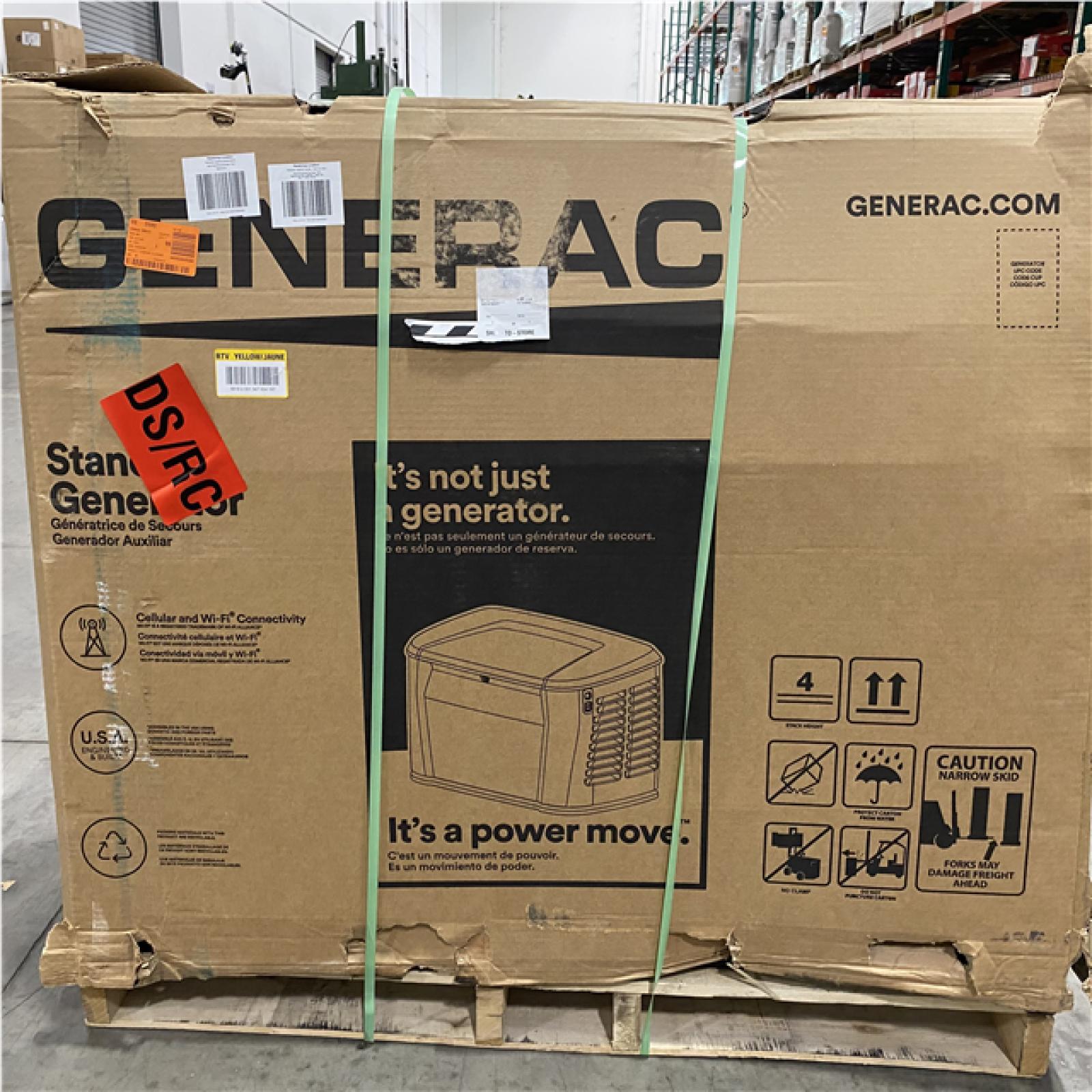 Dallas Location - As-Is Generac 24kW Air-Cooled Auto Start on Natural Gas or Propane Whole House Generator with Smart Mobile Monitoring