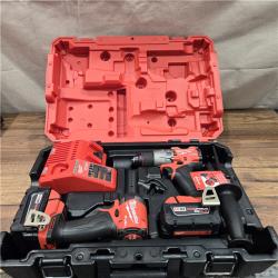 AS-IS Milwaukee M18 FUEL 18V Lithium-Ion Brushless Cordless Hammer Drill and Impact Driver Combo Kit (2-Tool) with 2 Batteries