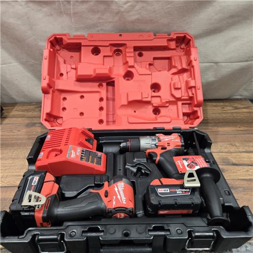 AS-IS Milwaukee M18 FUEL 18V Lithium-Ion Brushless Cordless Hammer Drill and Impact Driver Combo Kit (2-Tool) with 2 Batteries