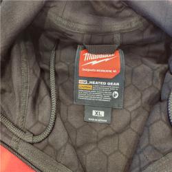 AS-IS- Men's X-Large M12 12-Volt Lithium Ion Cordless Red Heated Hooded Jacket (Jacket and Battery Holder Only)