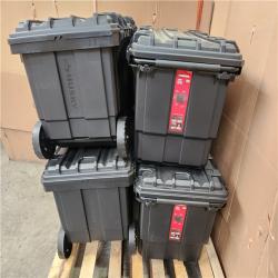 Phoenix AS-IS Husky 23 in. Black Heavy Duty Large Rolling Toolbox with Tool Tray and Keyed Lock Pallet (4-Boxes)